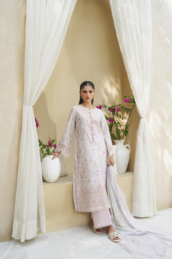 Shezlin chikankari unstitched lawn suits 2025 - Ceyda(Af-05)