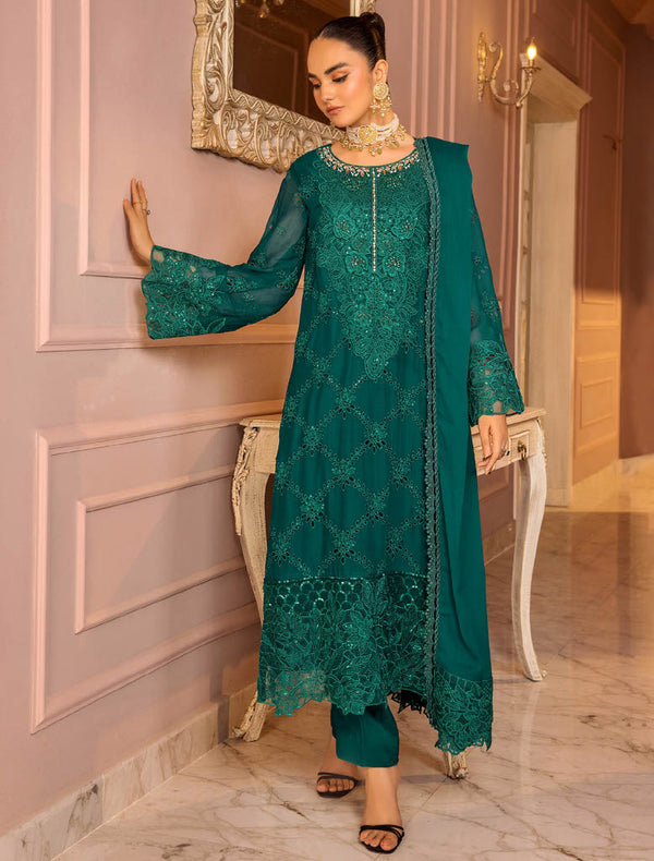 Ronak e mahel partywear chiffon suits-02