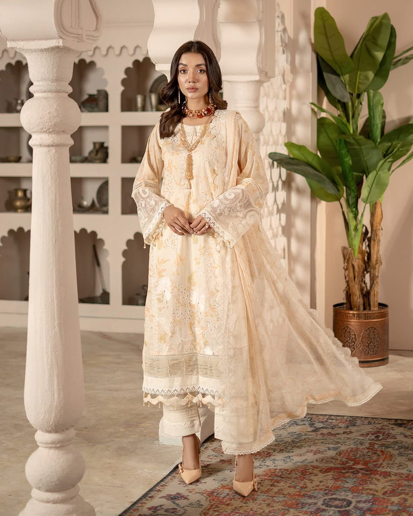 Alzohaib sunshine bloom premium edition unstitched lawn suits 2025 - 08