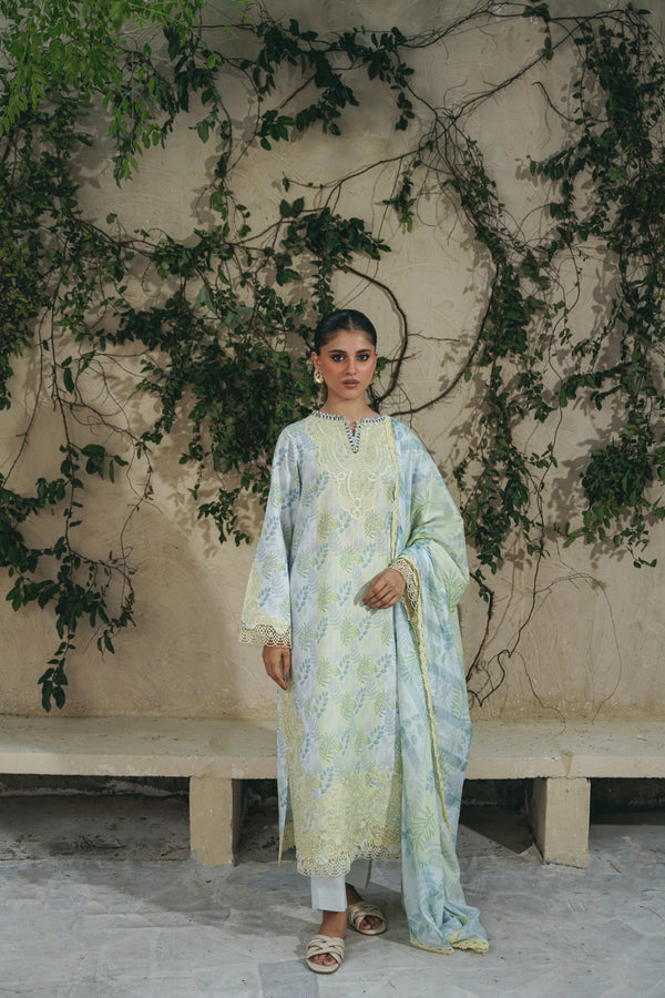 Shezlin chikankari unstitched lawn suits 2025 - Maya(Af-08)