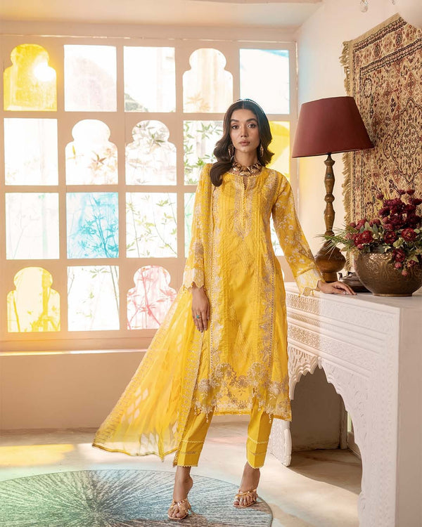 Alzohaib sunshine bloom premium edition unstitched lawn suits 2025 - 06