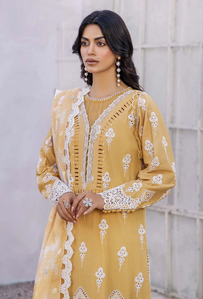 Adan’s Libas Lasserkari unstitched lawn suits 2025 - 3904