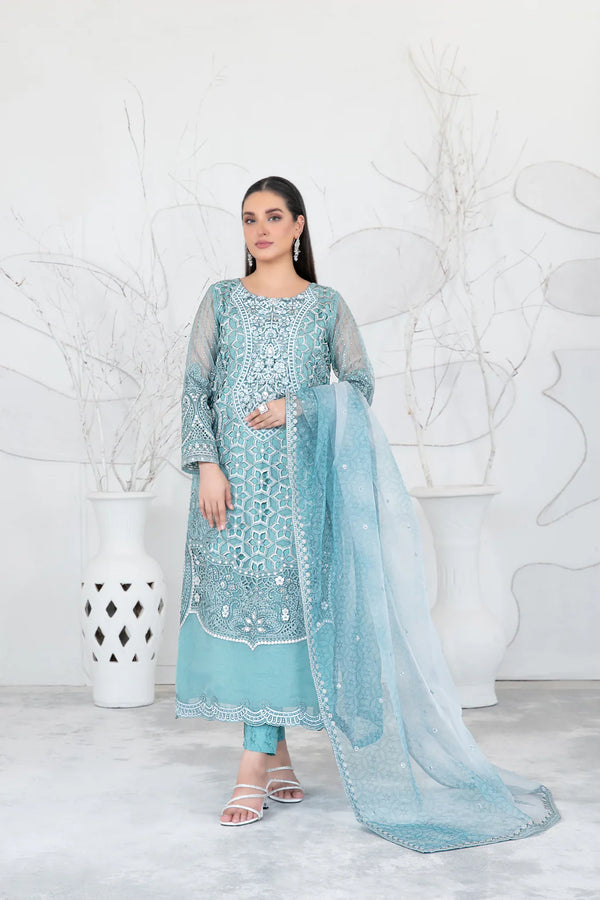 Tawakkal Gelareh Semi stitched organza suits 2025 - D-3655