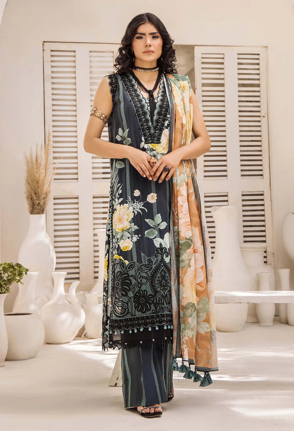 Adan libas prints unstitched lawn suits 2025 - 1109