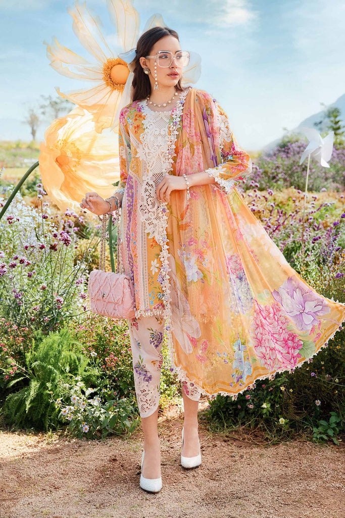 Maria B Mprints spring summer unstitched lawn suits 2025 | 9A