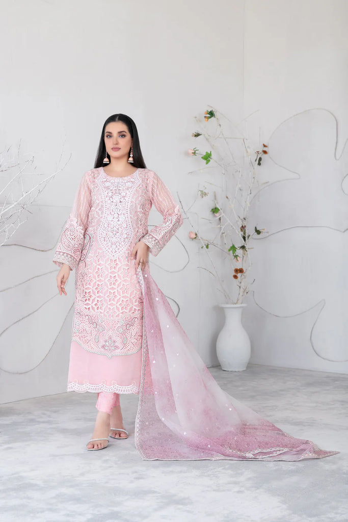 Tawakkal Gelareh Semi stitched organza suits 2025 - D-3652