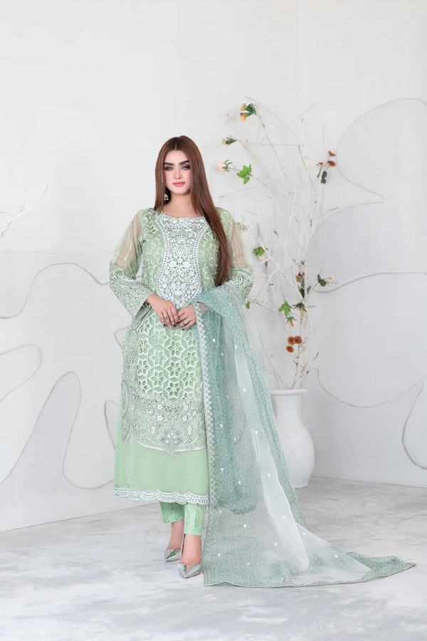 Tawakkal Gelareh Semi stitched organza suits 2025 - D-3653