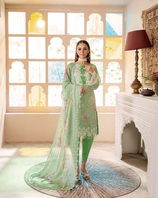 Alzohaib sunshine bloom premium edition unstitched lawn suits 2025 - 05