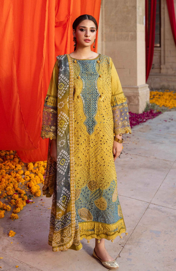 Bandhani unstitched lawn suits by Al zohaib collection 2025 - BTJ-25-08