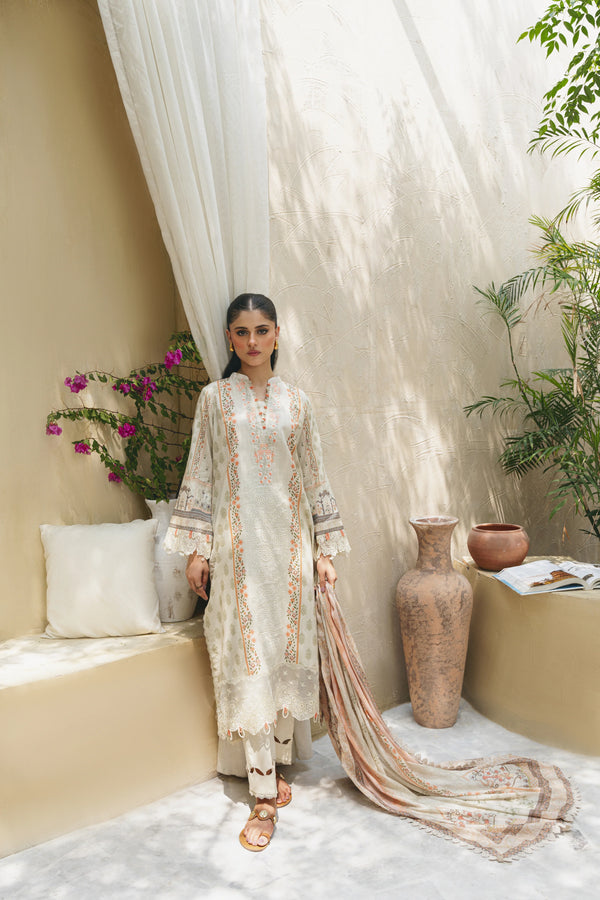 Shezlin chikankari unstitched lawn suits 2025 - Nehir(Af-03)