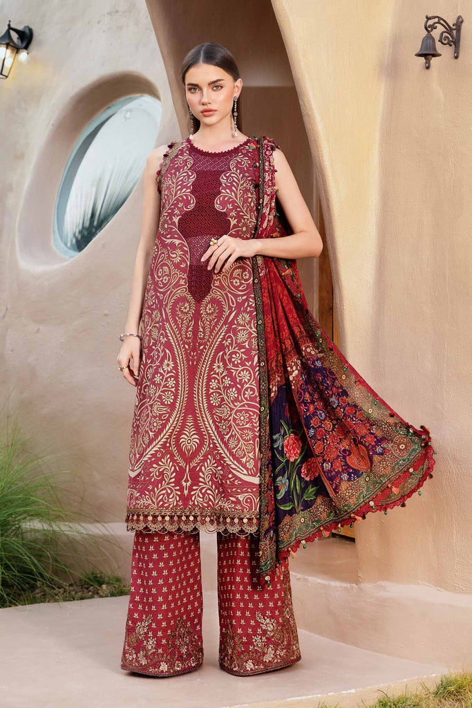 Maria B Mprints spring summer unstitched lawn suits 2025 | 12A