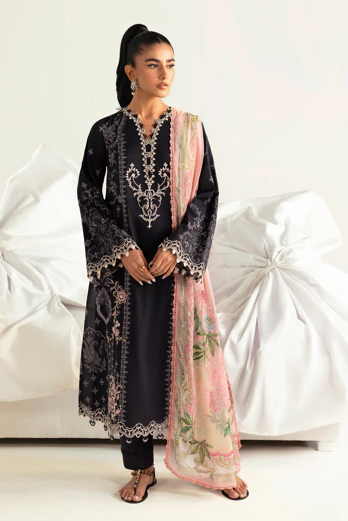 Qalamkar Qprints unstitched lawn suits - 2025 - Nora