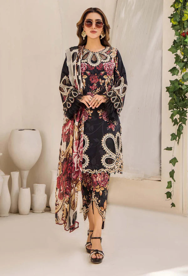 Adan libas prints unstitched lawn suits 2025 - 1103