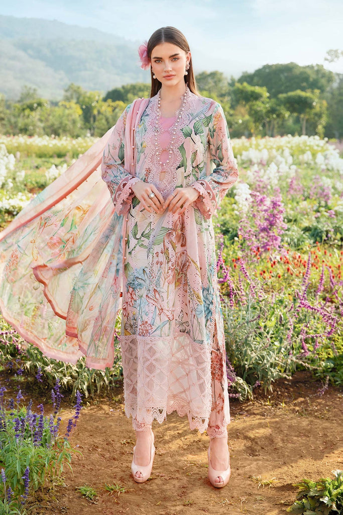 Maria B Mprints spring summer unstitched lawn suits 2025 | 2A