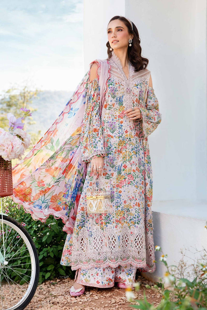 Maria B Mprints spring summer unstitched lawn suits 2025 | 7A