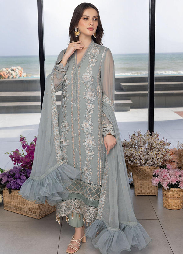 Luxe Suits Eid Edition By Azure | 2023 | AS-112 Floral Fringe