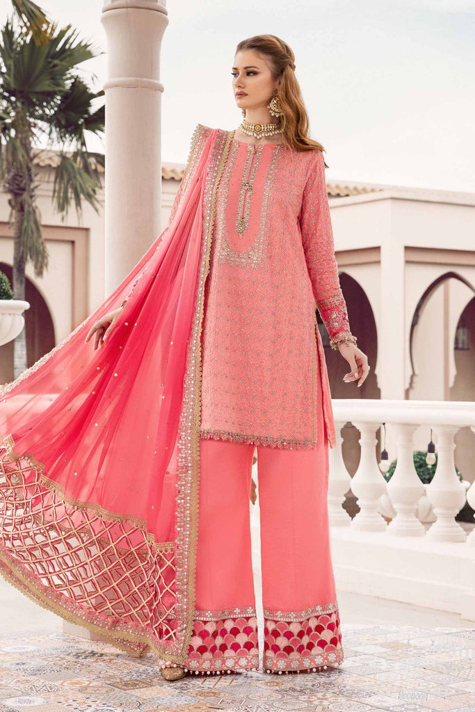 MARIA B Sateen Fall Suits :  2023 | Candy Pink CST-701