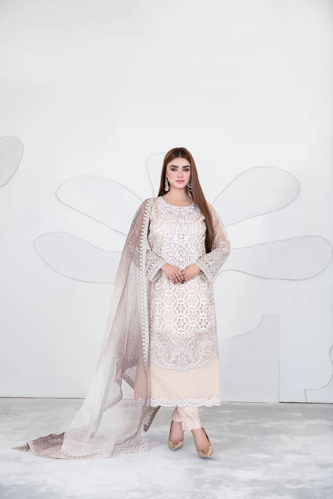 Tawakkal Gelareh Semi stitched organza suits 2025 - D-3651