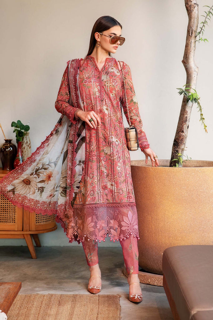 Maria B Mprints spring summer unstitched lawn suits 2025 | 8A