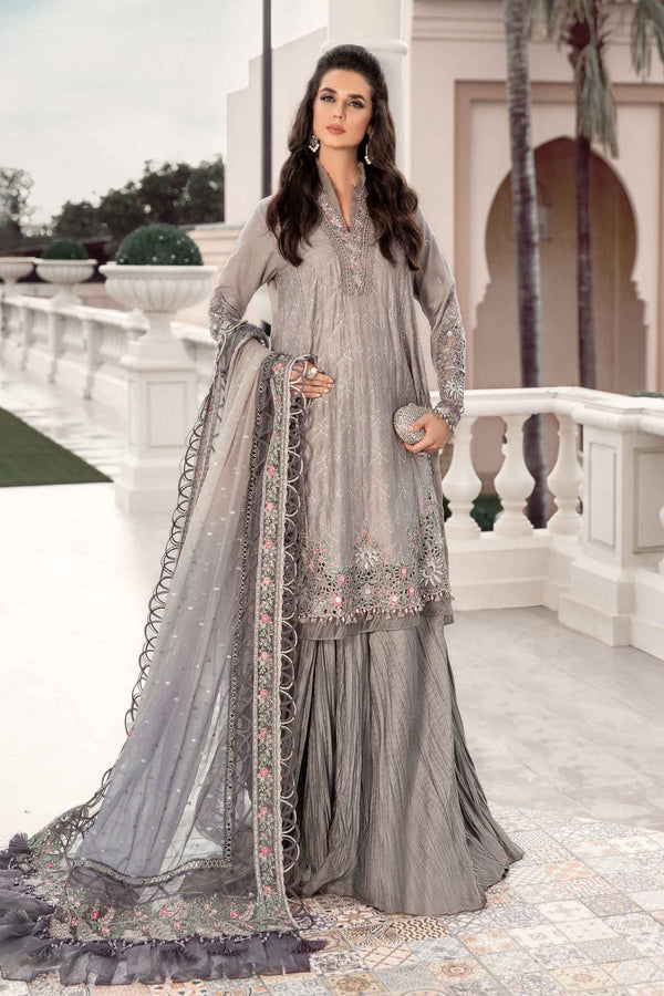 MARIA B Sateen Fall Suits :  2023 | Grey CST-707