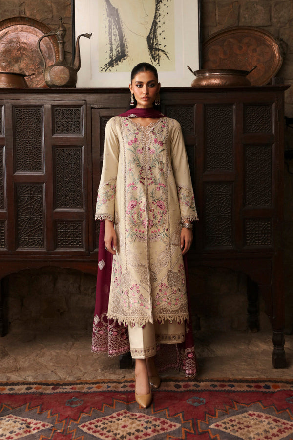 Qalamkar Qlinekari Linen Suits | 2024 | LM-01