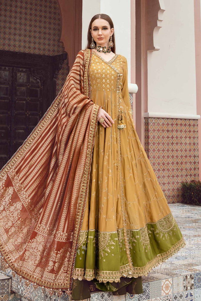 MARIA B Sateen Fall Suits :  2023 | Mustard CST-702