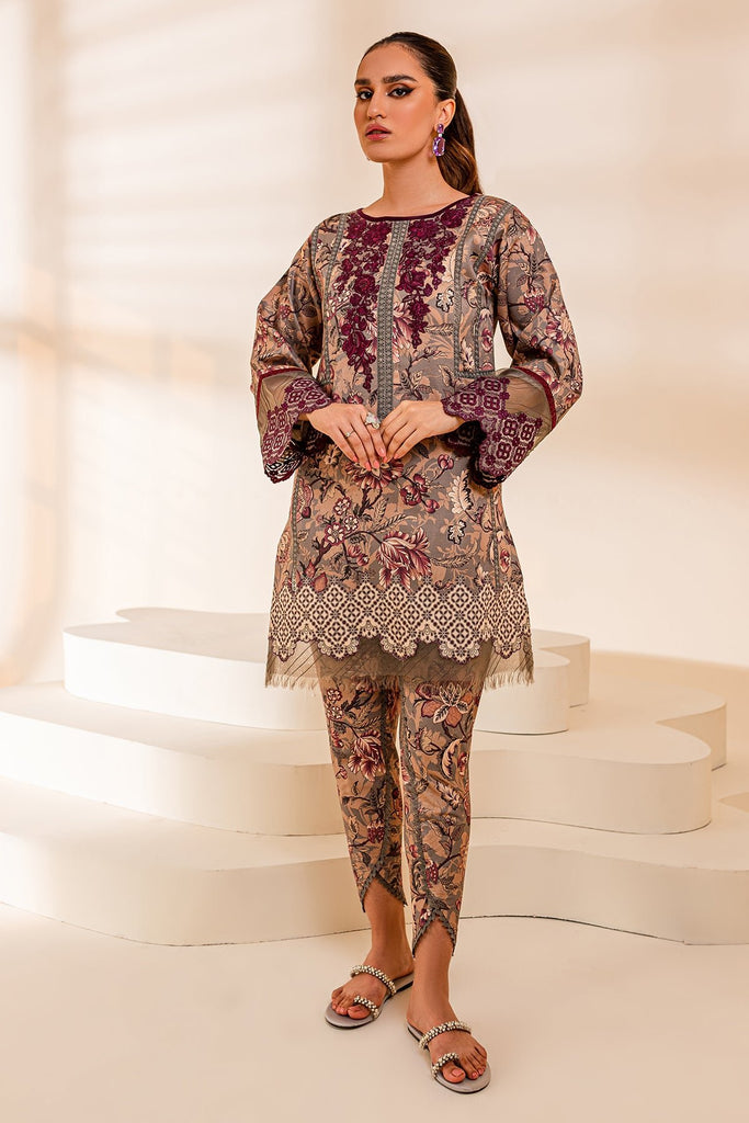 Flora Cotton Satin Suits  2PC By Jade | 22-FKT-20086