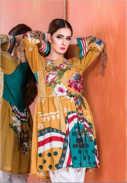 Jhabla style kurti clearance 2019